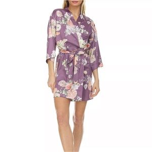 Flora Nikrooz Arisa Charmeuse Kimono Robe NWOT